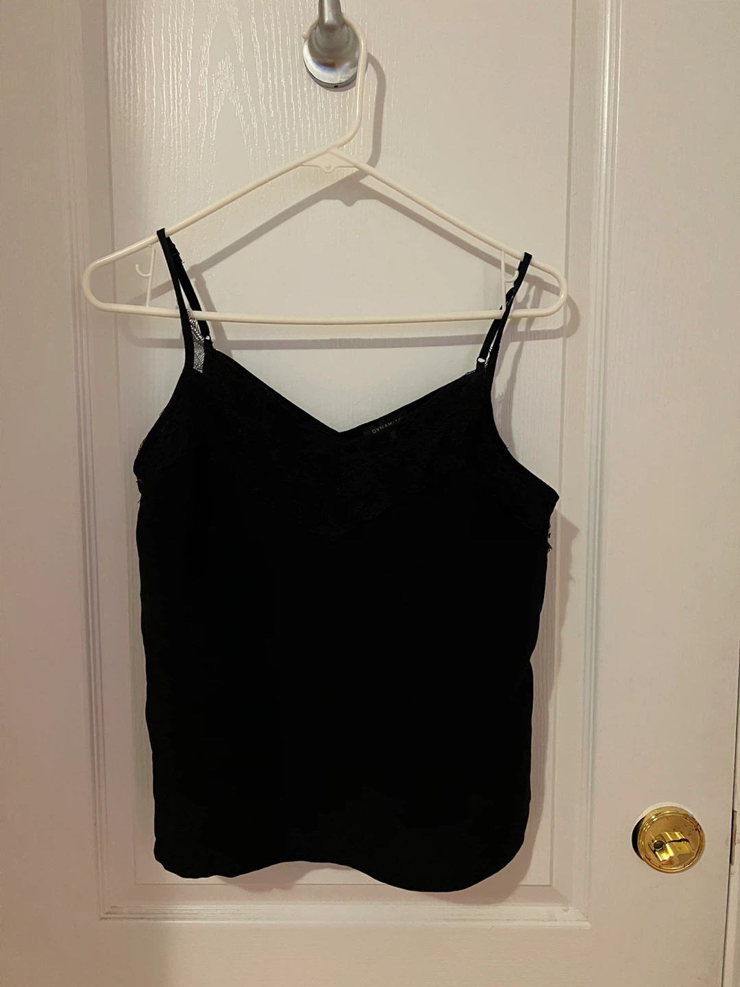 Black Lace Trim Cami Tank Top