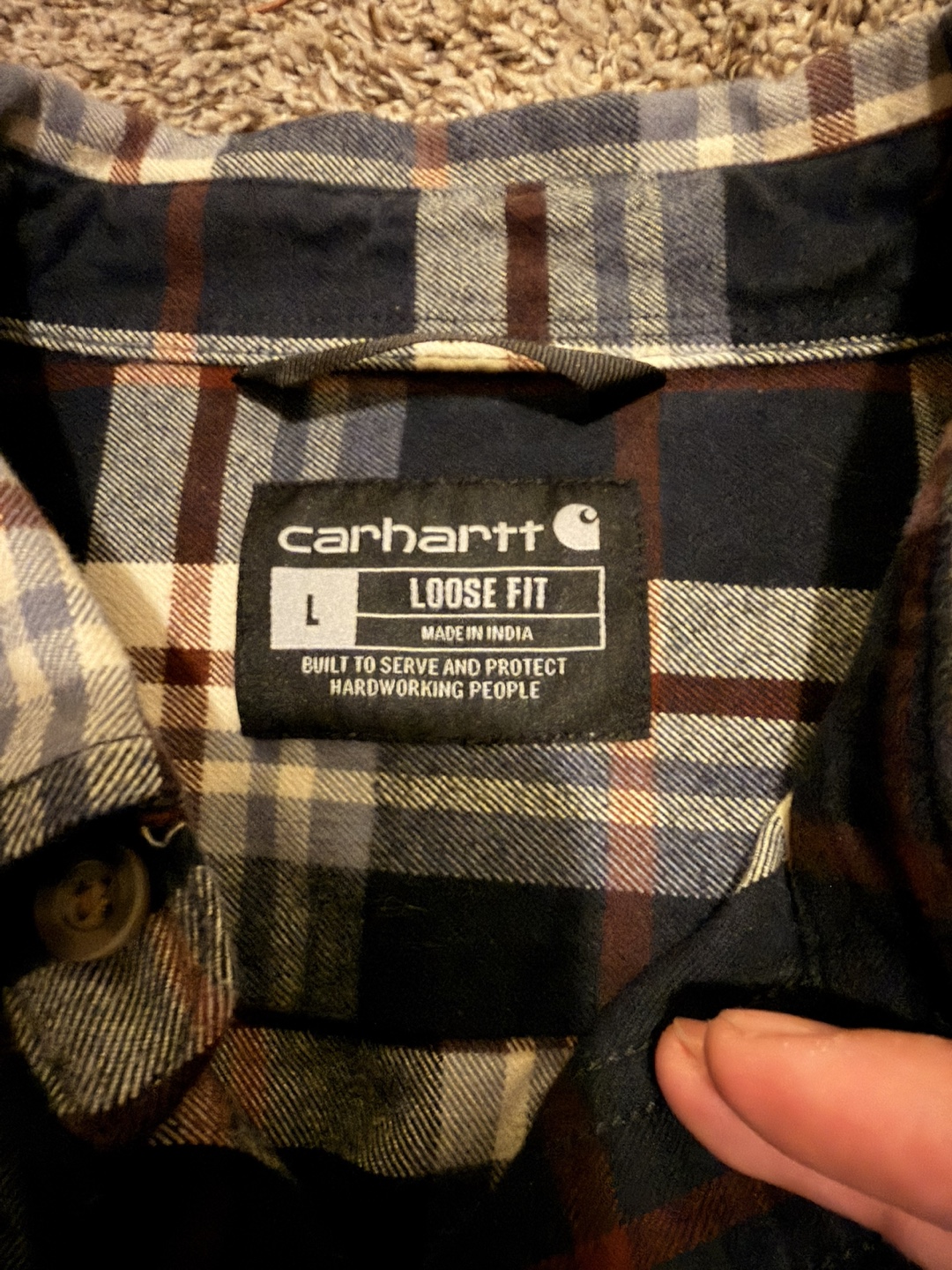 Carhartt Men's Loose Fit Flannel Shirt - Size L - photo 2