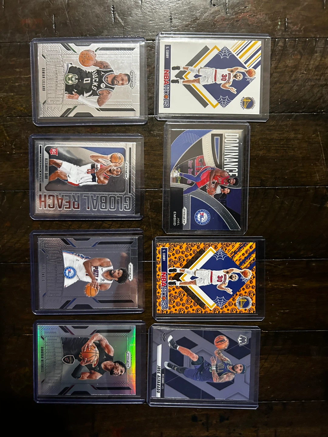 Lot of 8 NBA Basketball Trading Cards