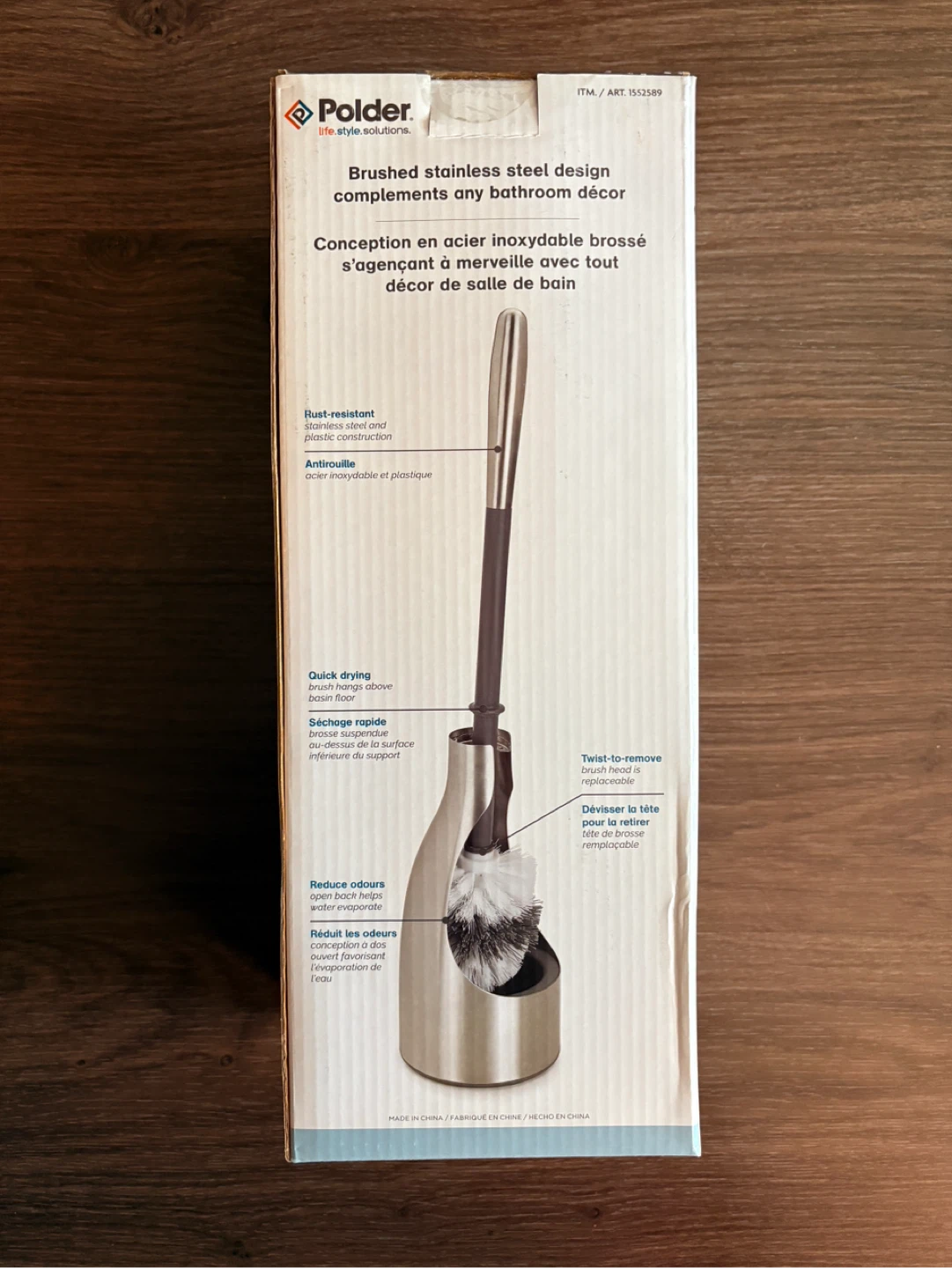 Polder Stainless Steel Toilet Brush Caddy Set of 2 - photo 2