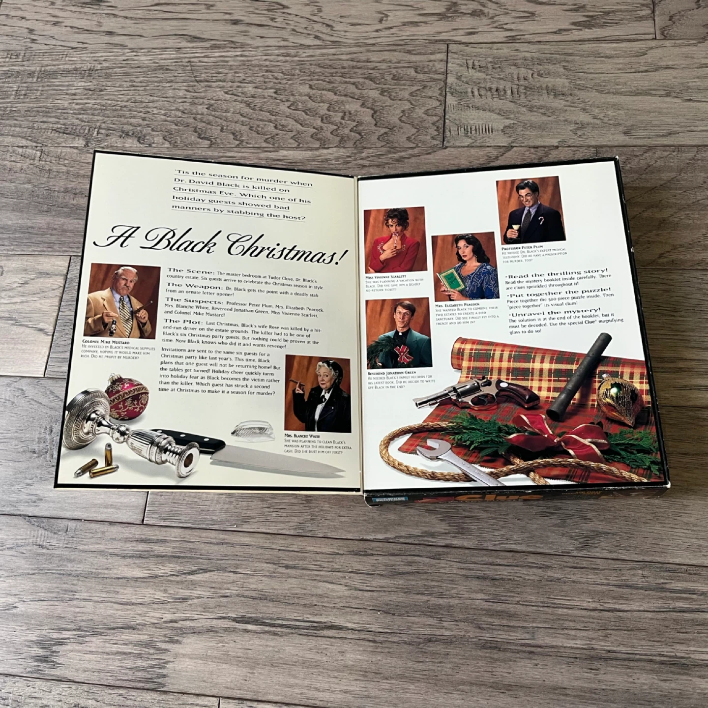 Vintage 90s Clue Mystery Puzzle: A Merry Little Murder - photo 3