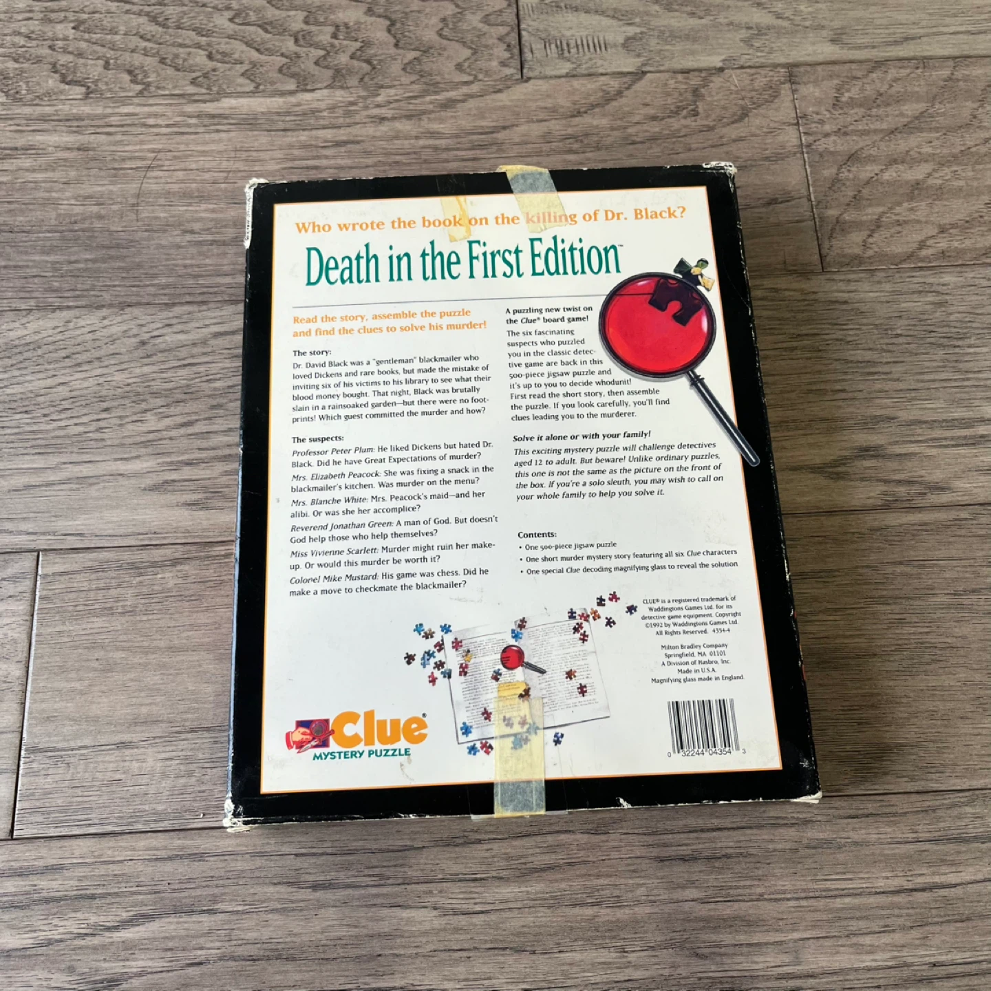 Vintage 90s Clue Mystery Puzzle: Death in the First Edition - photo 4