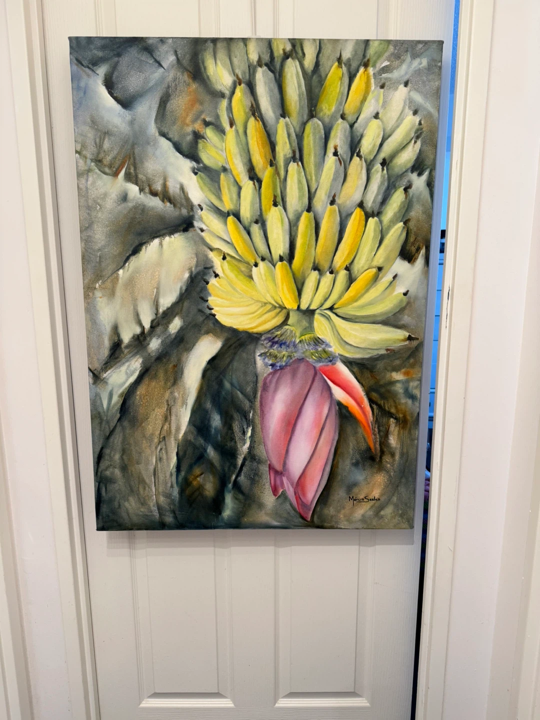 Original Painting of Bananas and Banana Blossom - photo 2