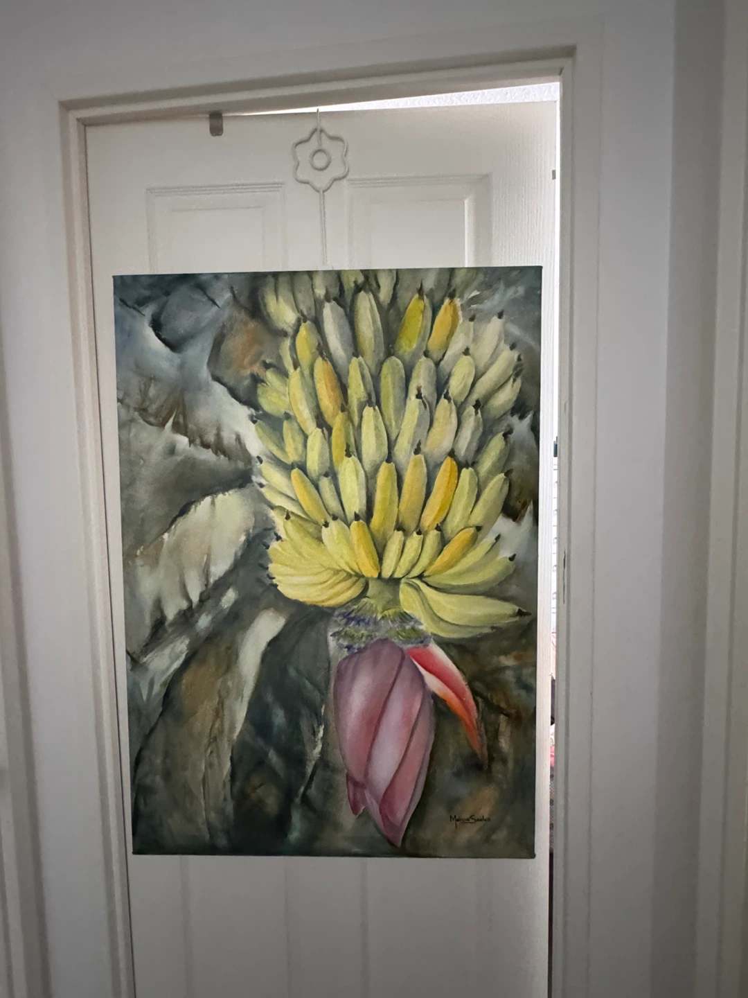 Original Painting of Bananas and Banana Blossom - photo 4