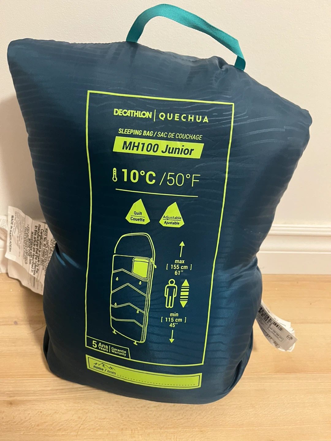 DECATHLON QUECHUA MH100 Junior Sleeping Bag 10°C/50°F
