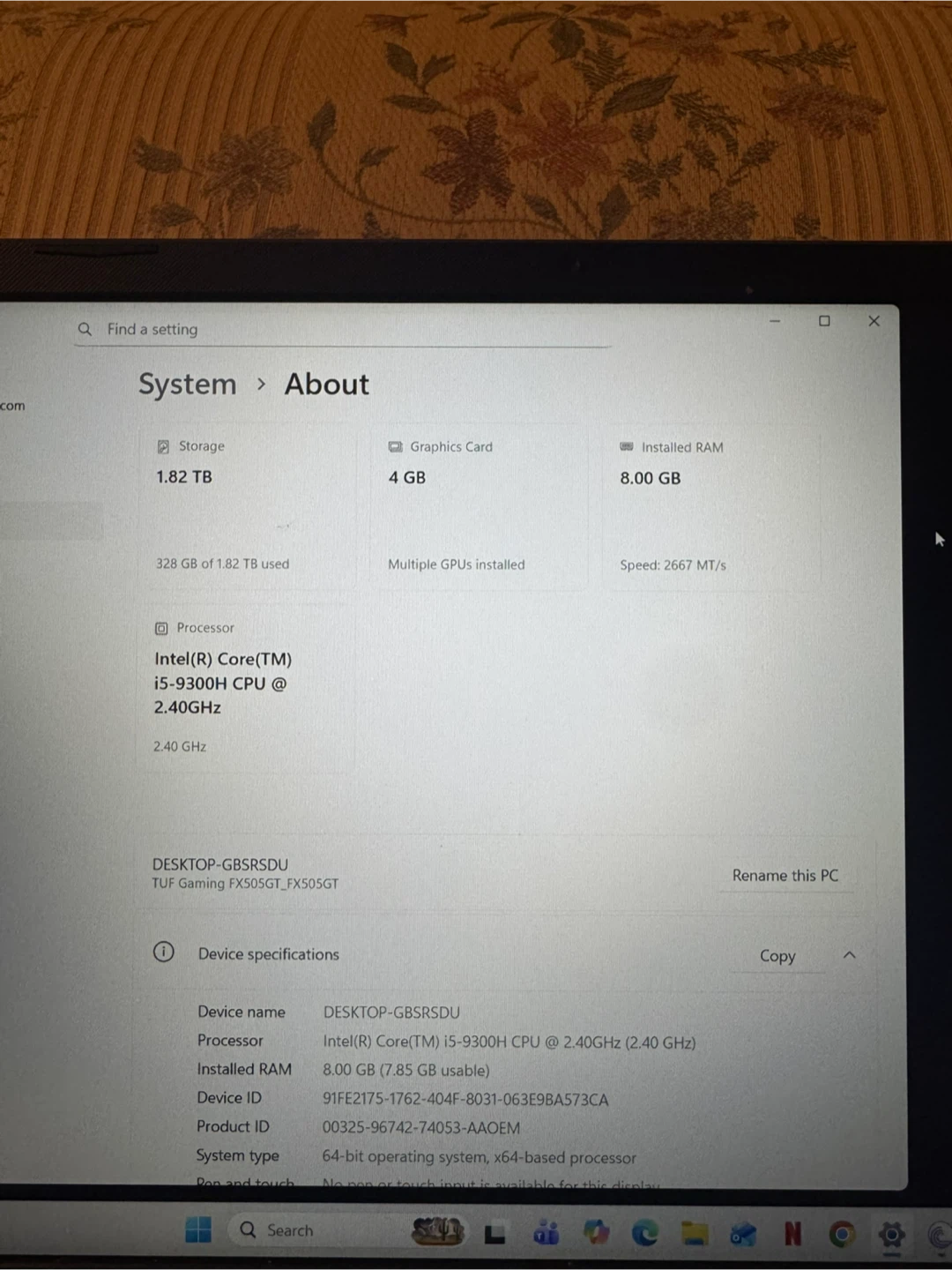 ASUS TUF Gaming FX505GT Laptop - photo 3