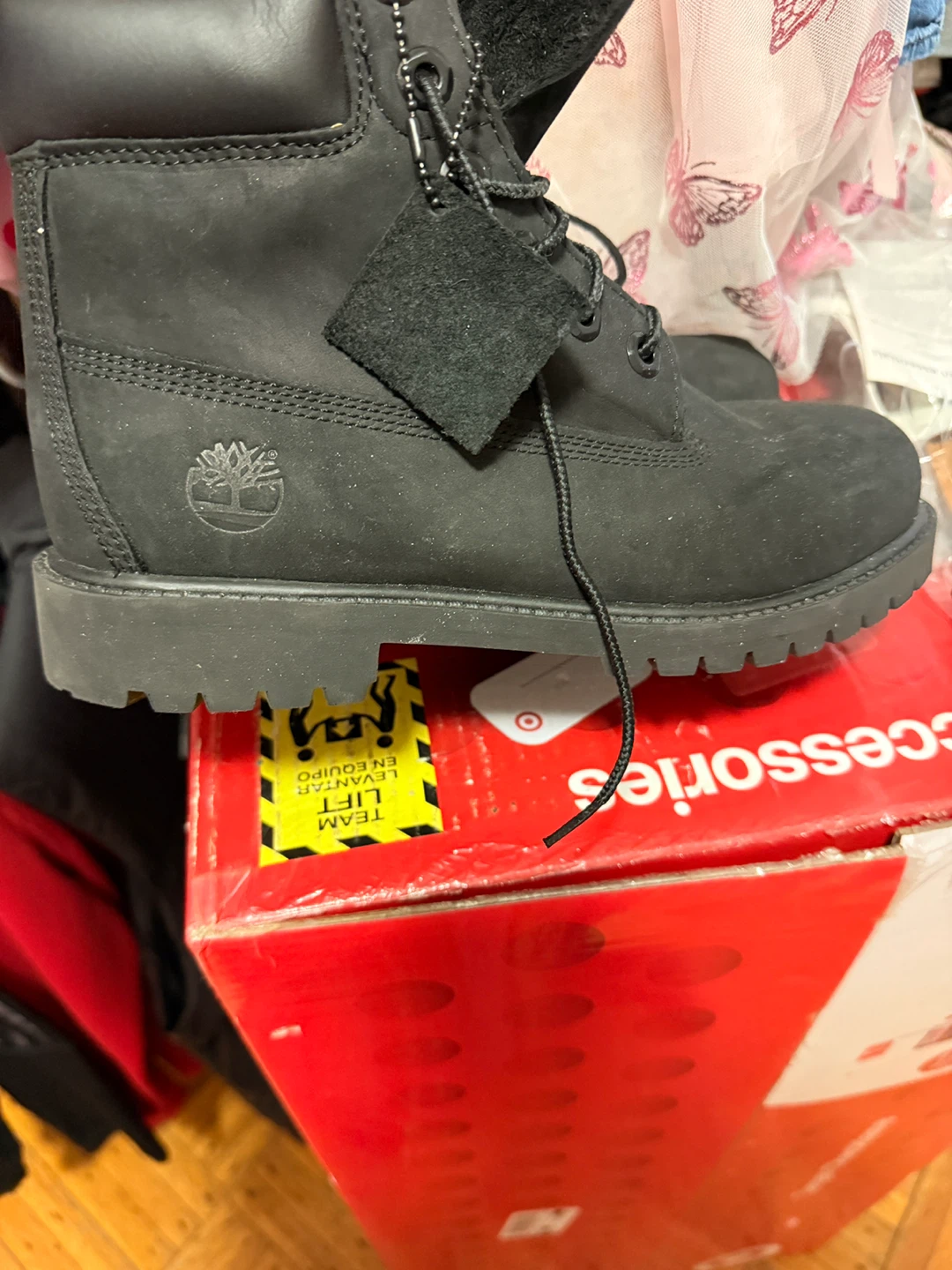 Timberland Black Leather Lace-Up Boots - photo 4
