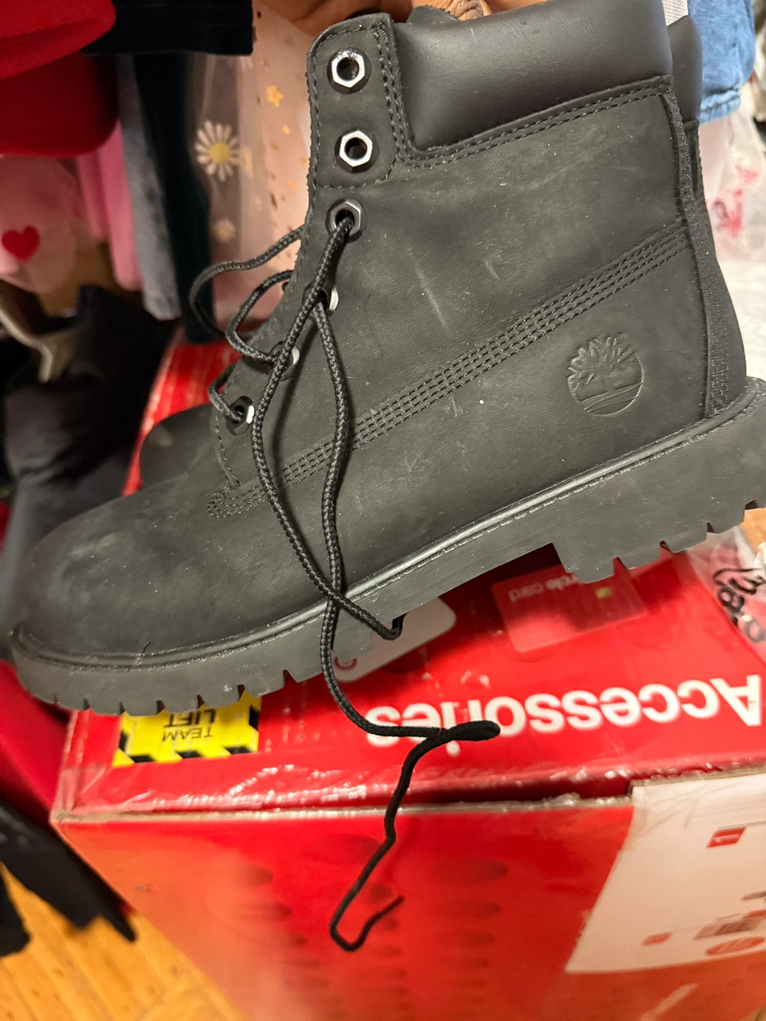 Timberland Black Leather Lace-Up Boots - photo 2