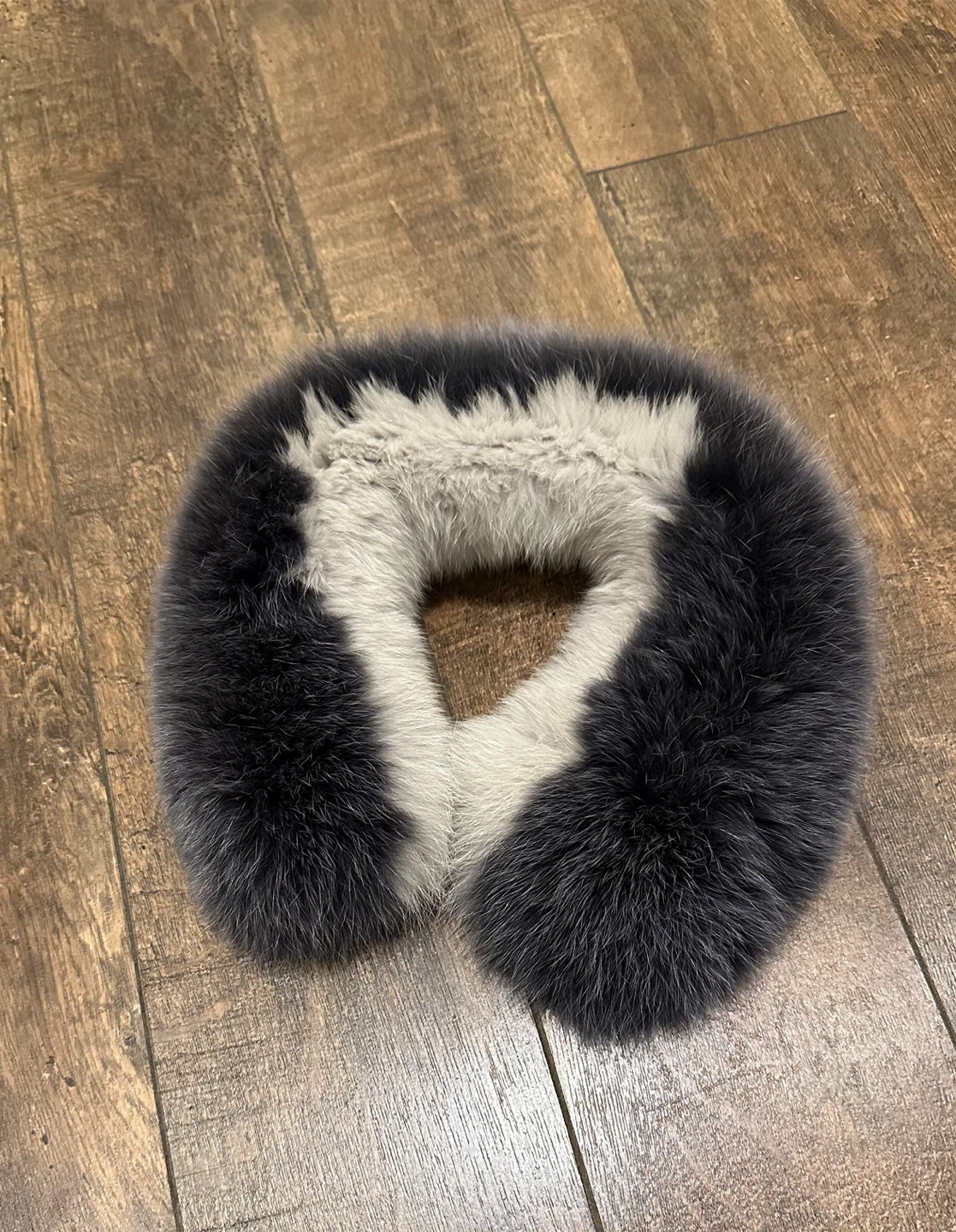 Real Dyed Blue Fox Fur Scarf - photo 2