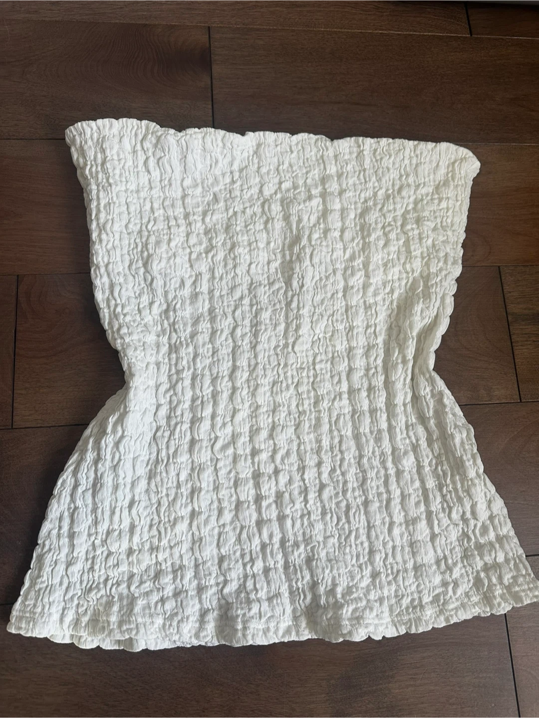 Zara White Smocked Tube Top - photo 2