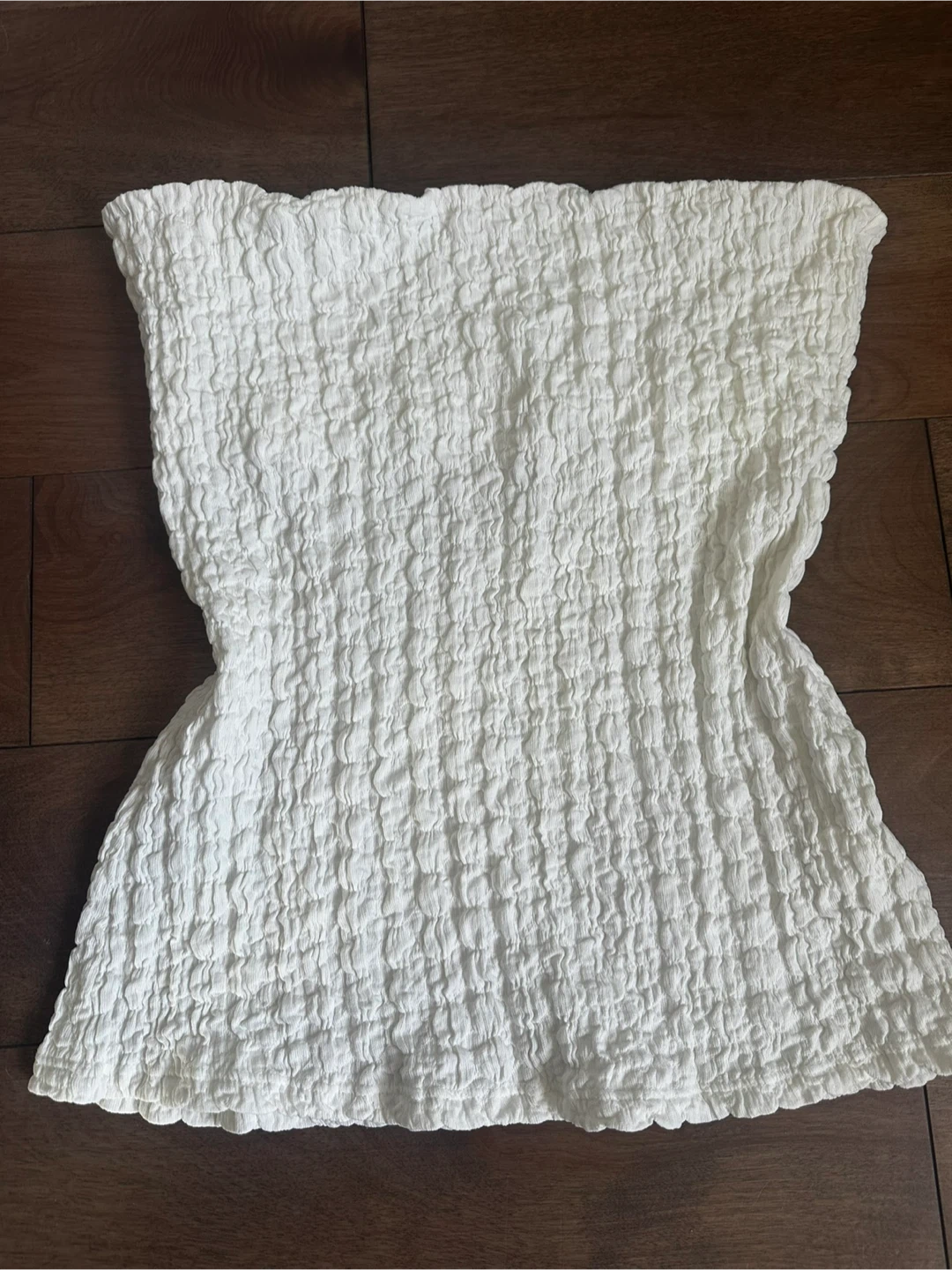 Zara White Smocked Tube Top