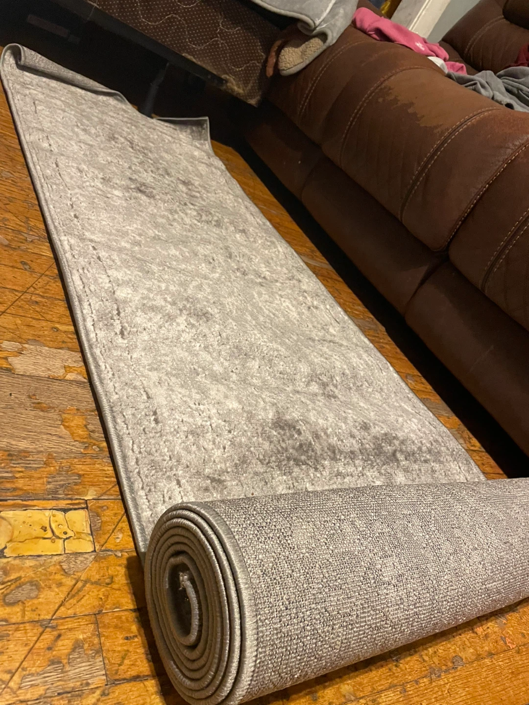 Unique Loom Oregon Collection Runner Rug - Gray