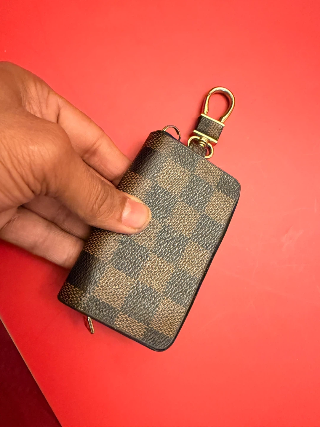 Louis Vuitton Damier Ebene Checkered Key Holder Pouch