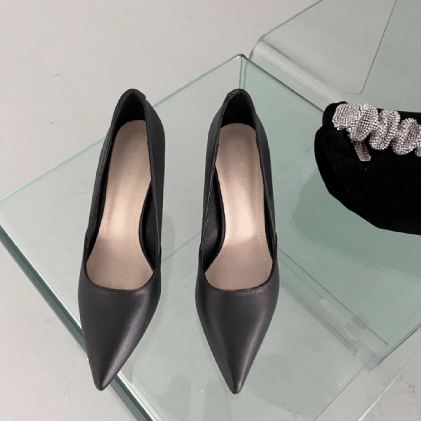 Black Stiletto Pumps (7cm/ 6.5,235/new) - photo 3