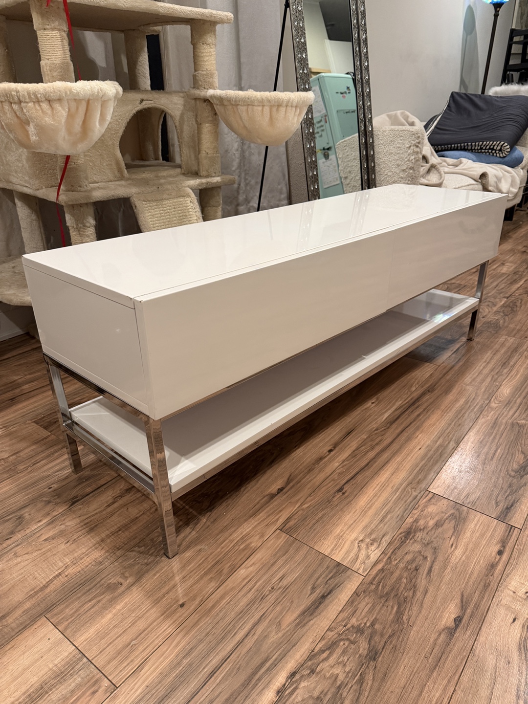 Buylateral Lewis Modern White TV Stand