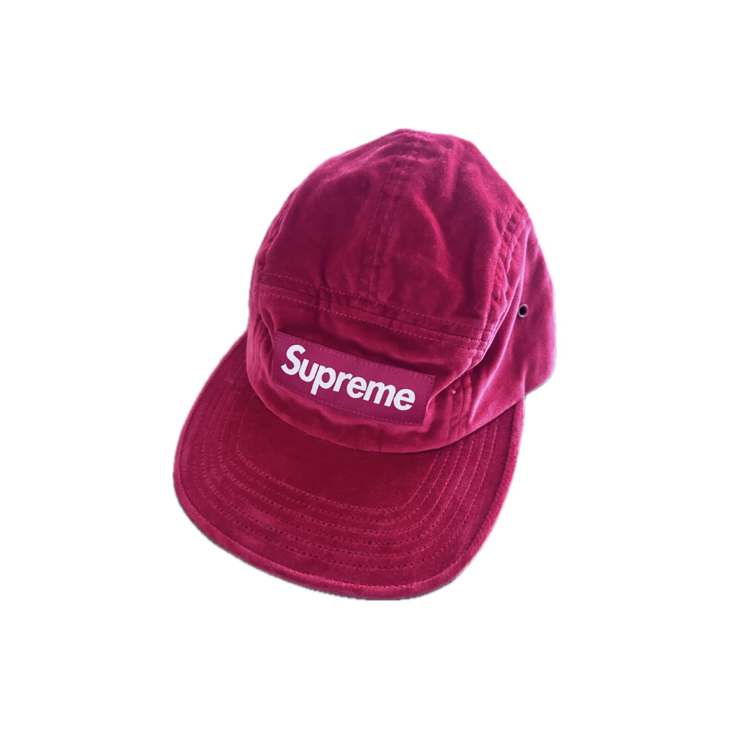 Supreme Velvet Camp Cap - Red