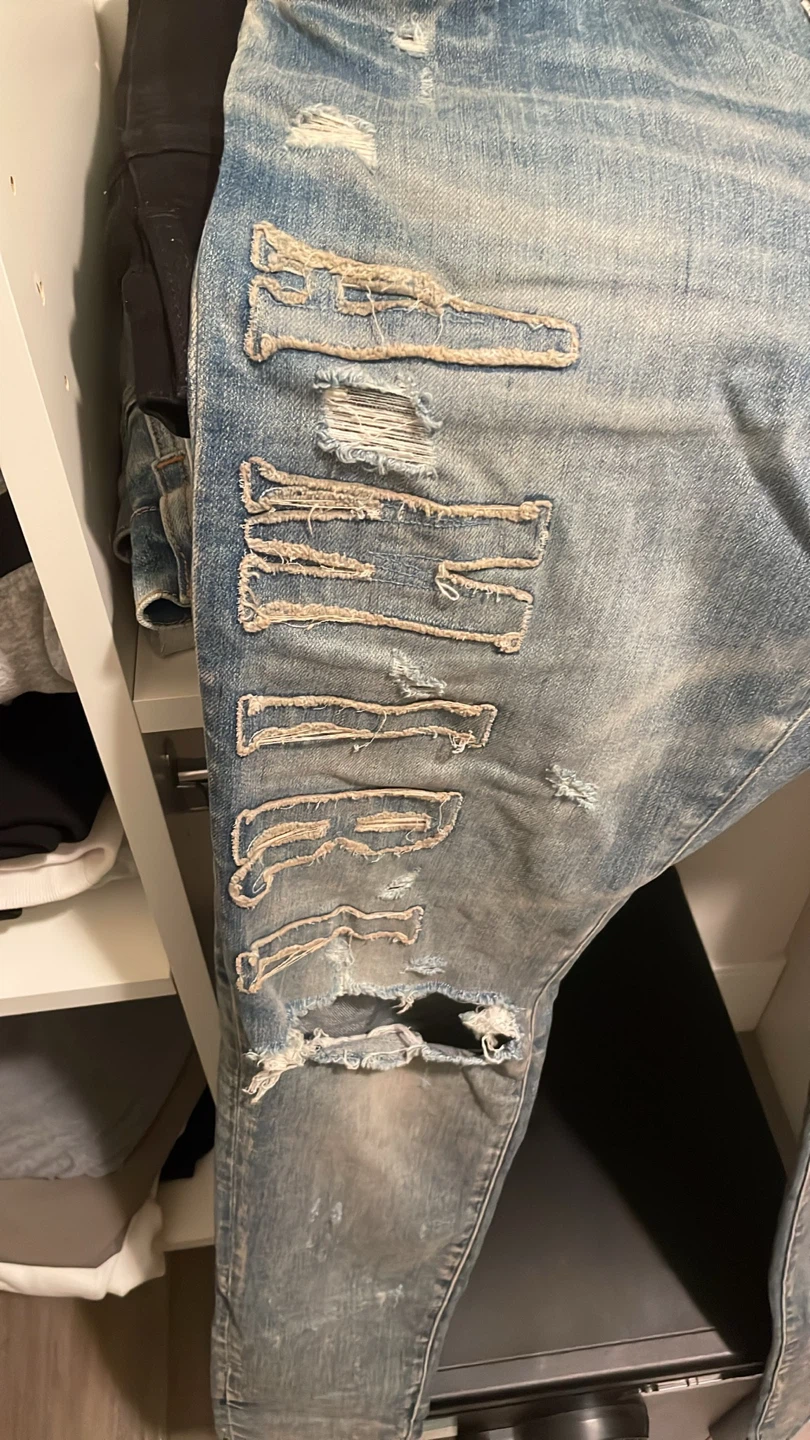 AMIRI Distressed Patch Jeans