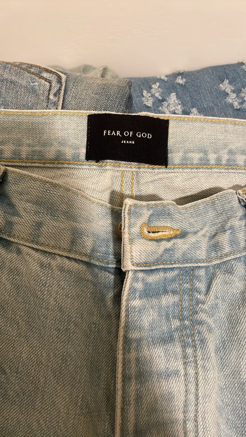 Fear of God Jeans Light Wash Zipper Ankle - photo 2
