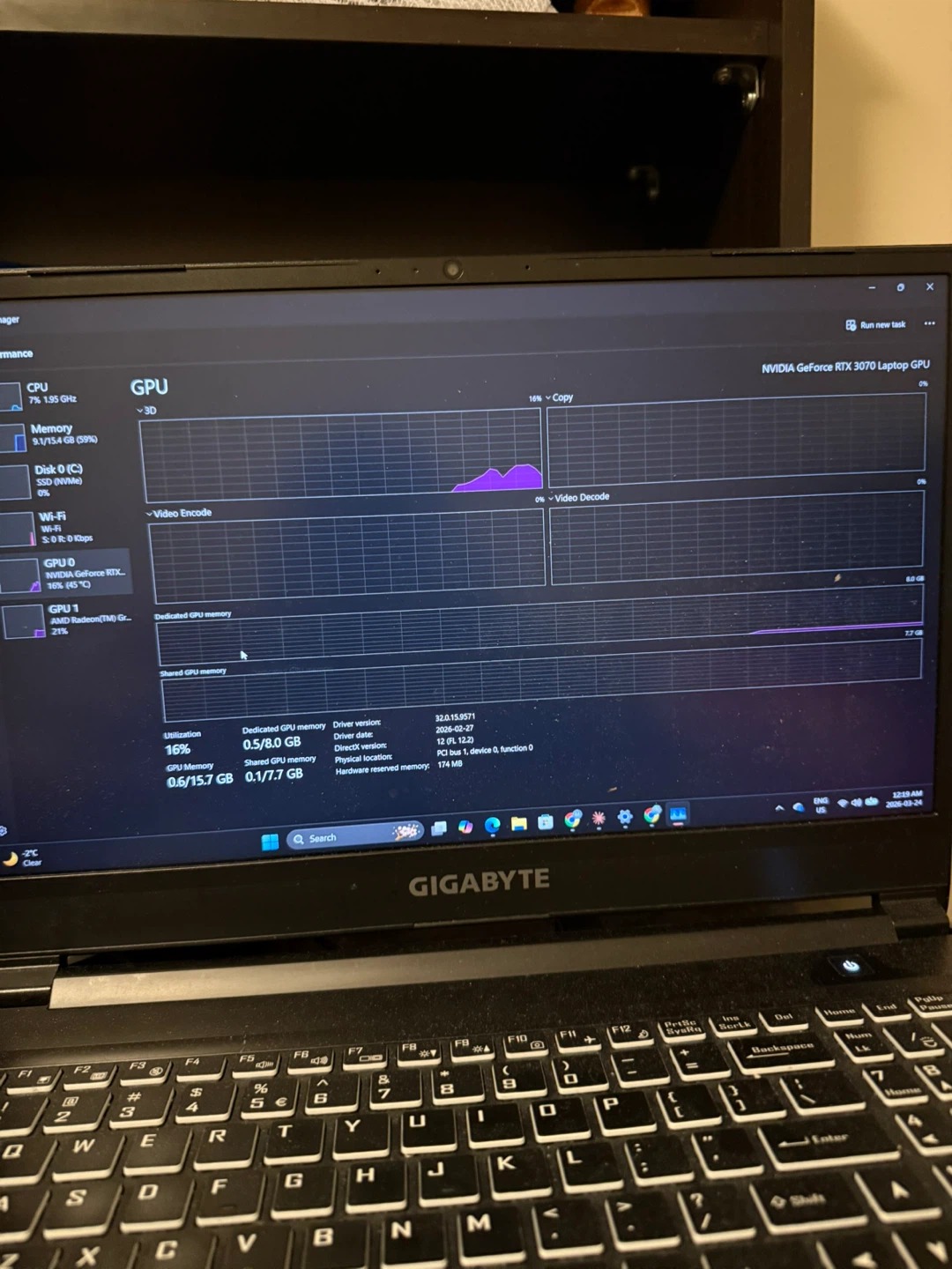 GIGABYTE A5 X1 Laptop - Ryzen 9, RTX 3070, 16GB RAM, 512GB SSD - photo 2