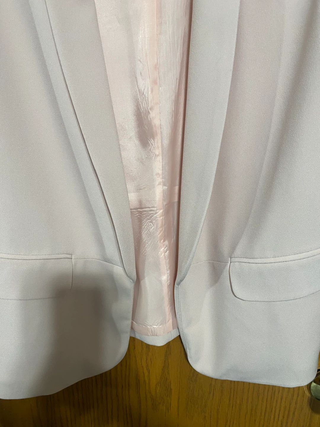 Light Pink Women's Open-Front Blazer Jacket - photo 4