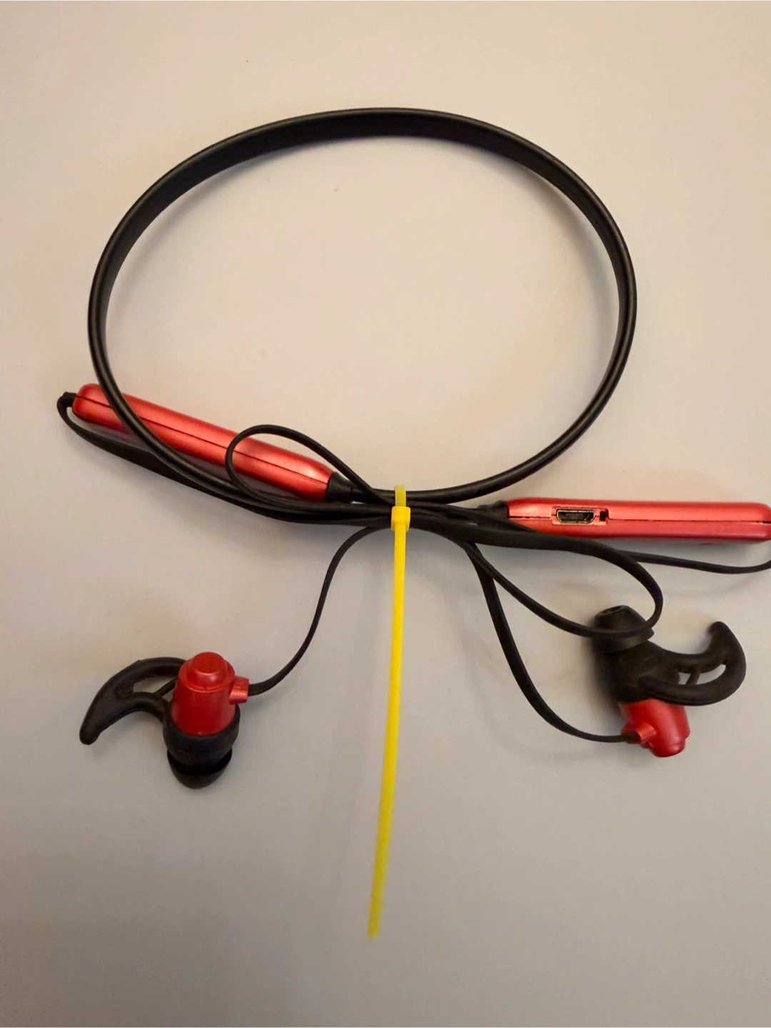 Red Wireless Neckband Earbuds