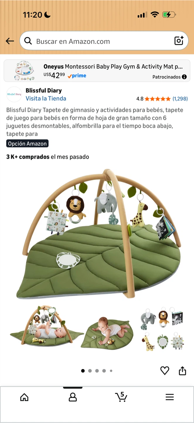 Blissful Diary Montessori Baby Play Gym & Activity Mat