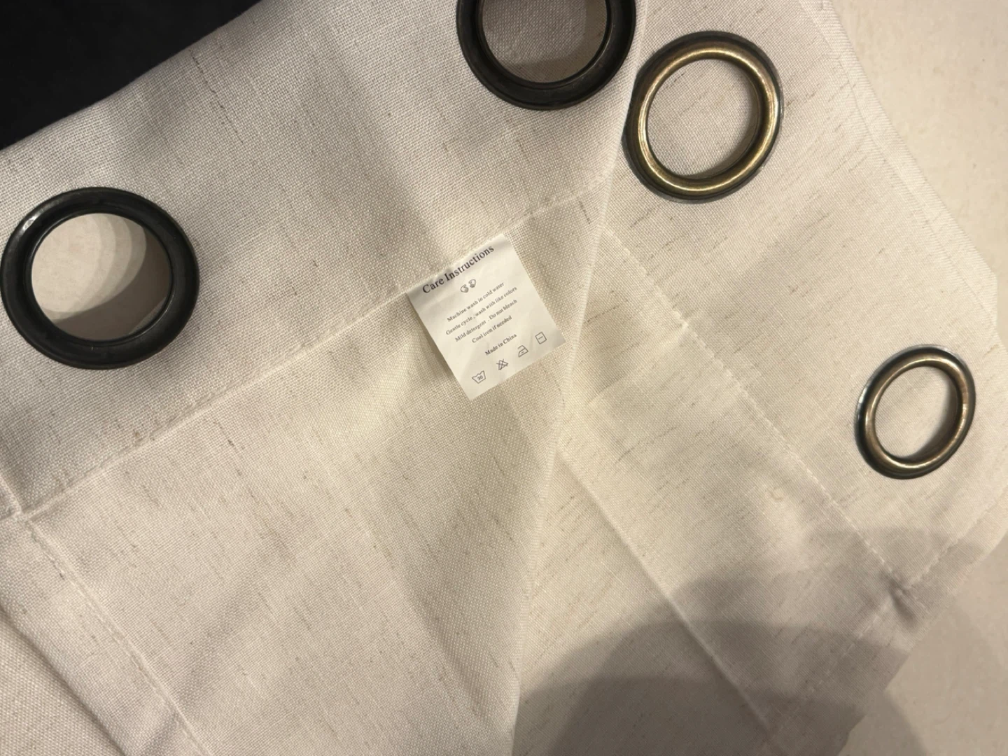 Linen Blend Curtain Panel with Grommets 90”x51” - photo 5