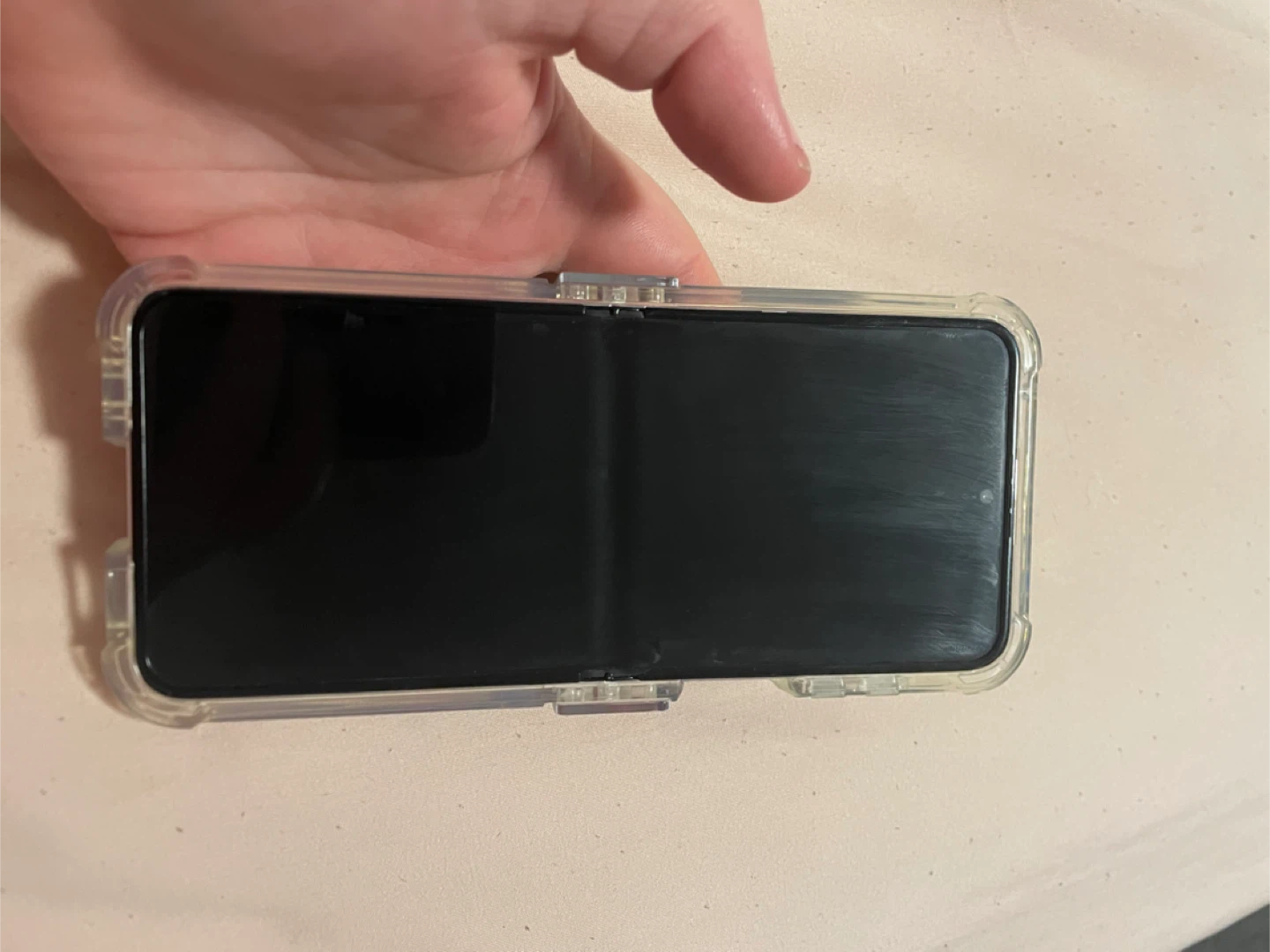 Samsung Galaxy Z Flip 5 with Clear Protective Case - photo 2