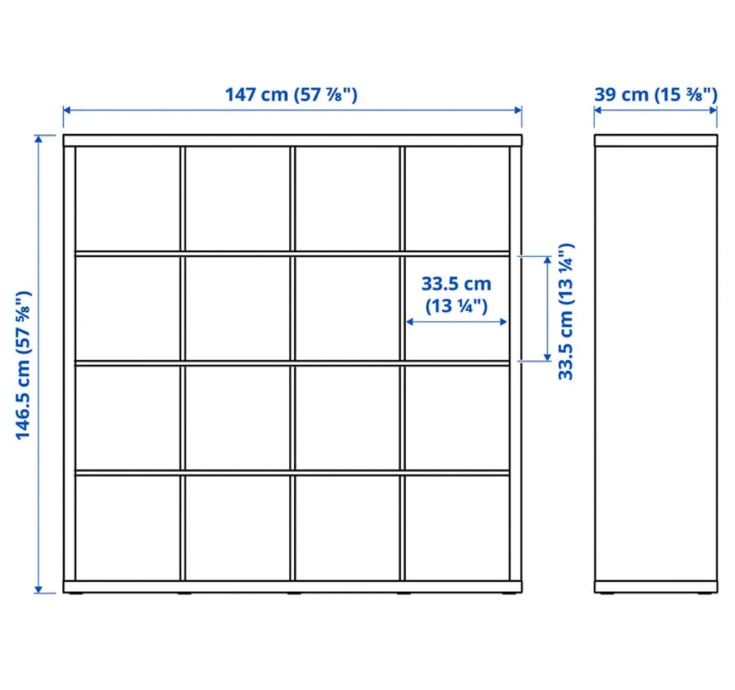 KALLAX 16-Cube Shelf Unit - Gray - photo 2