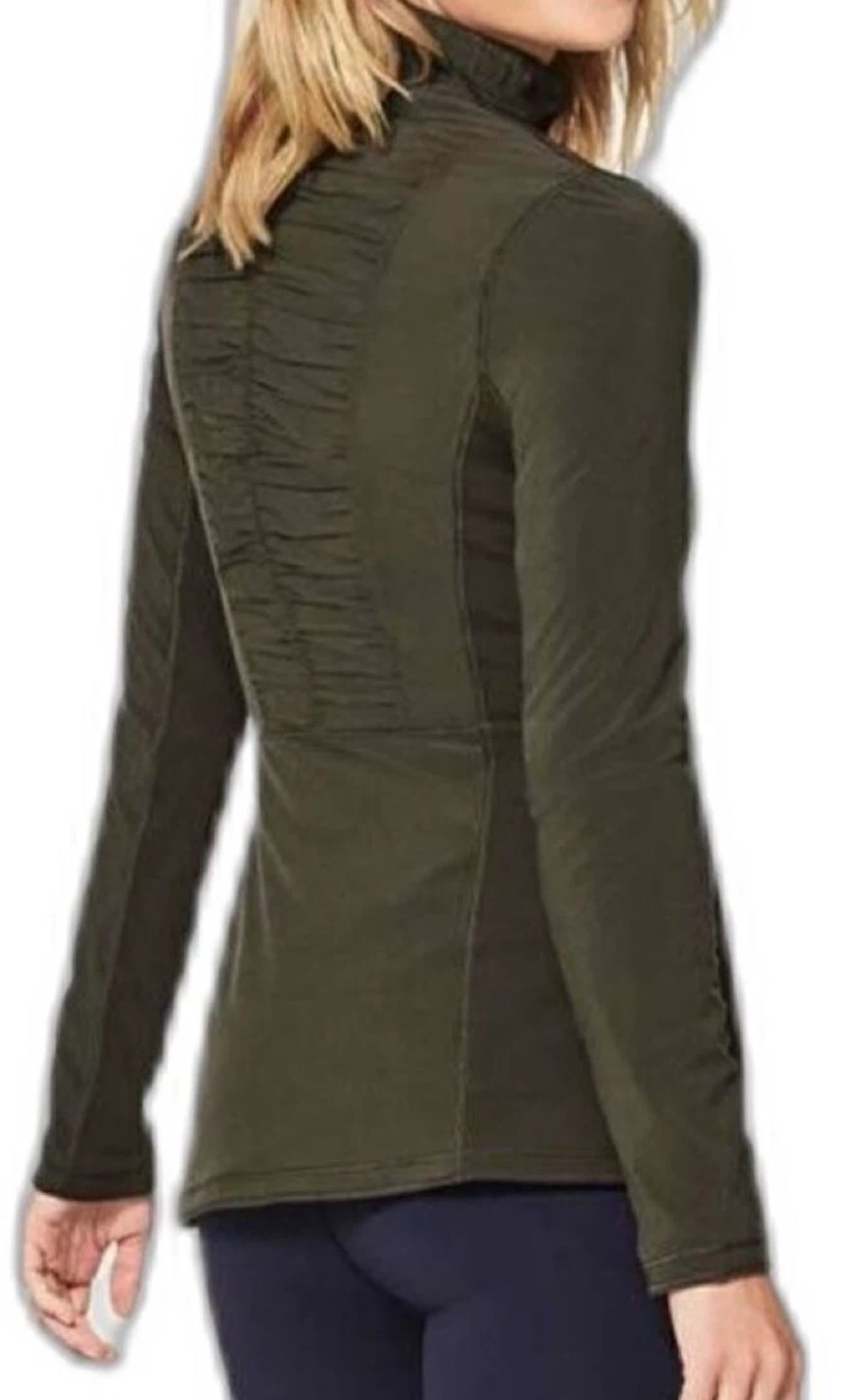 Lululemon olive Green Jacket Size 4 - photo 2