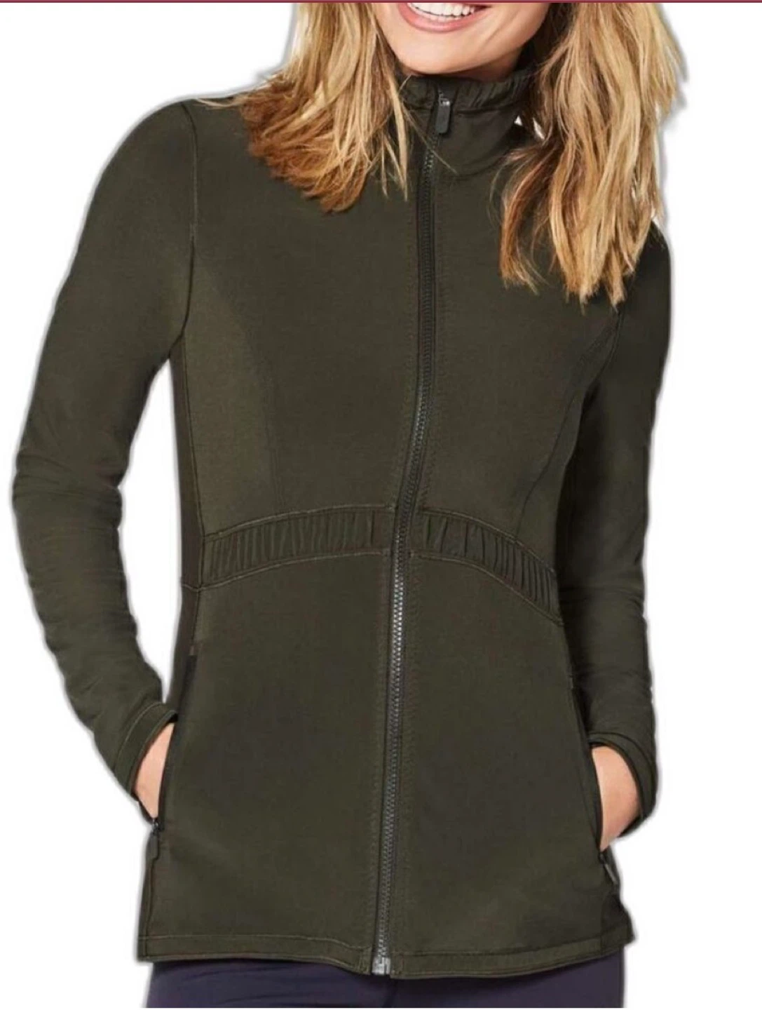 Lululemon olive Green Jacket Size 4