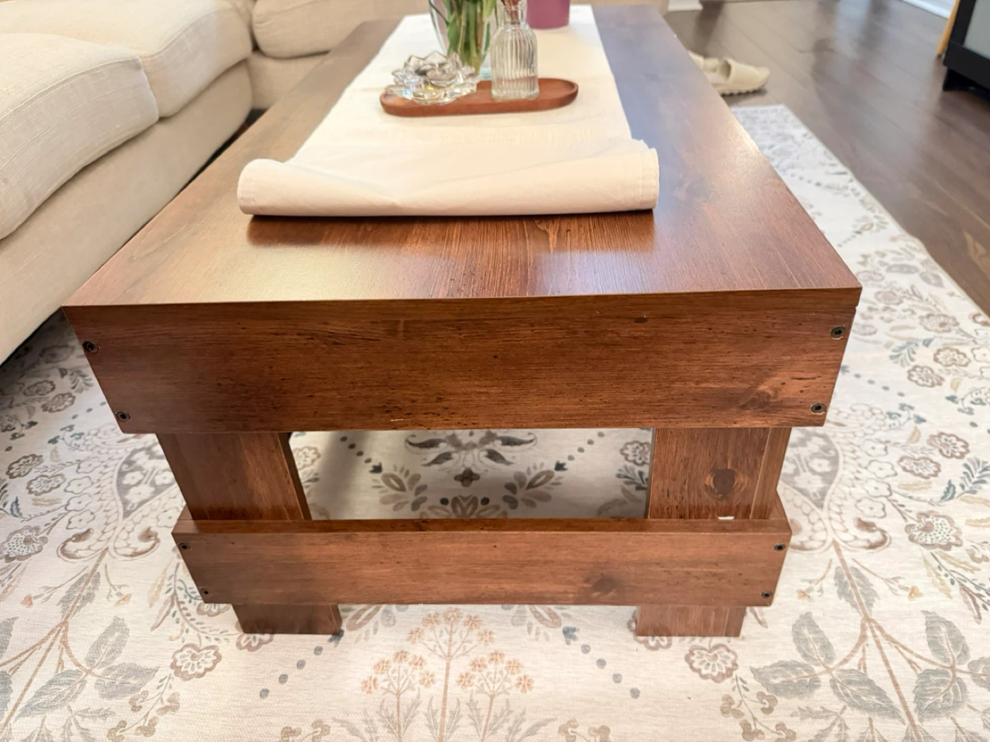 Dark Wood Farmhouse Coffee Table - photo 3