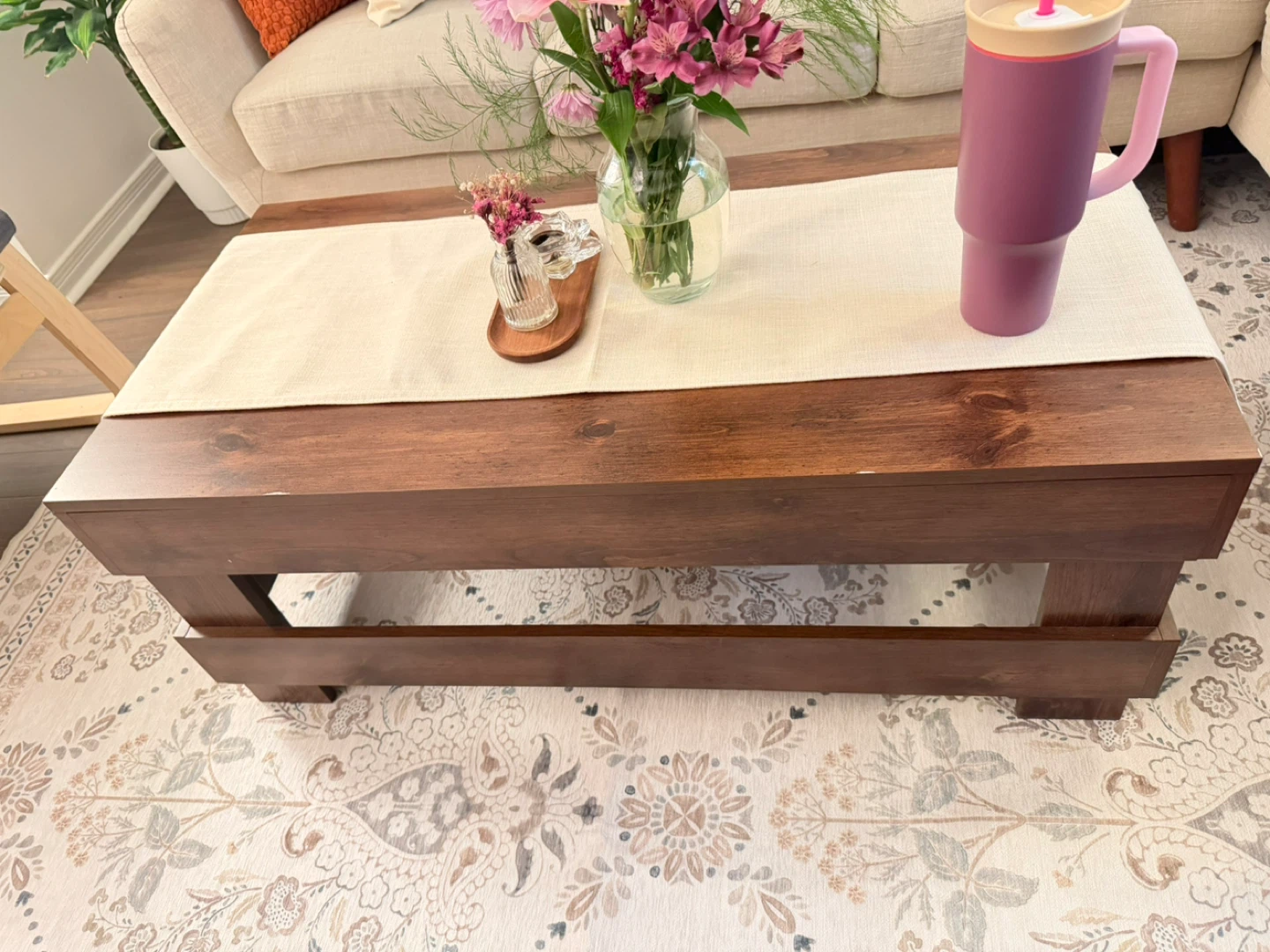 Dark Wood Farmhouse Coffee Table - photo 4