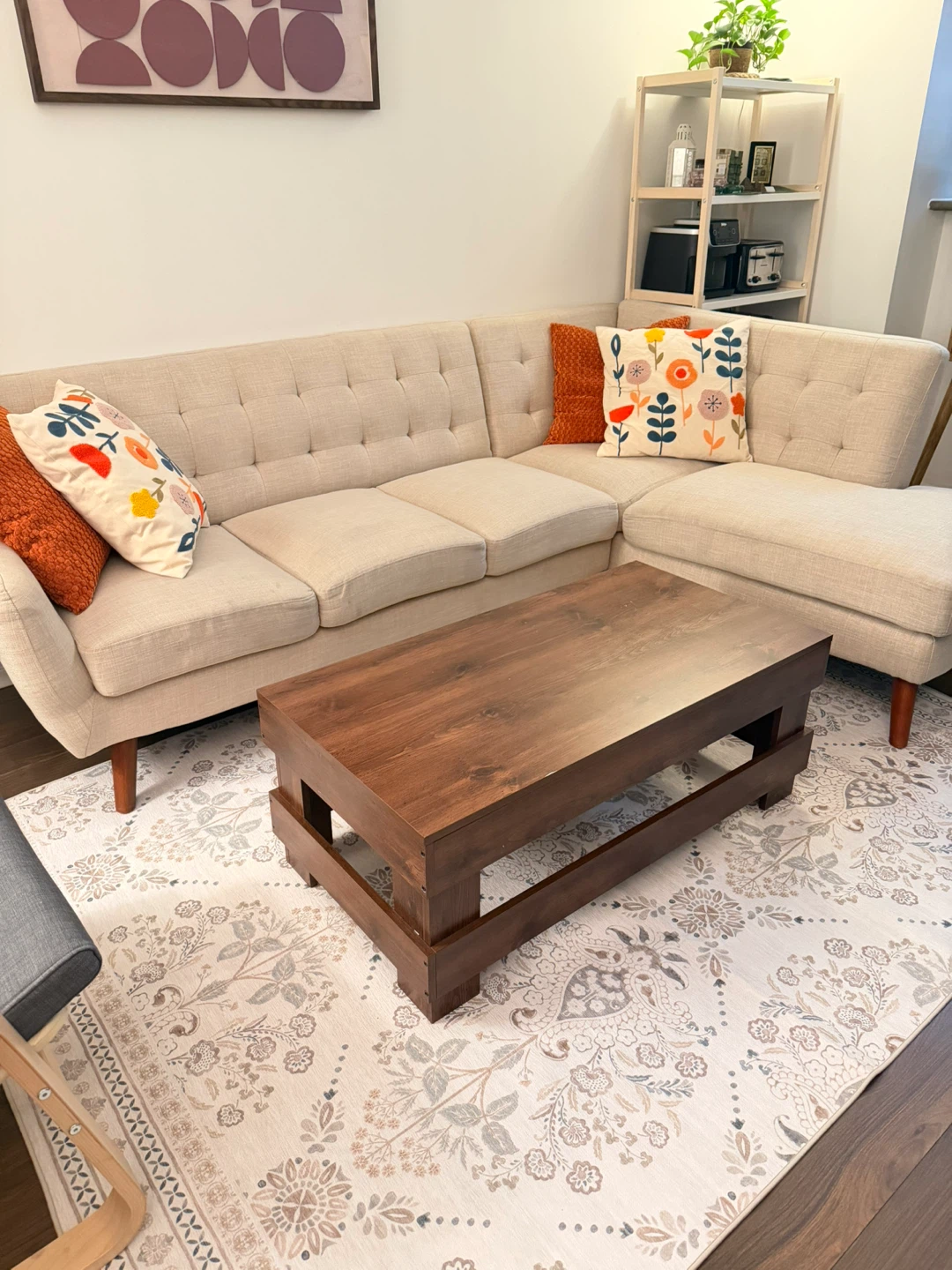 Dark Wood Farmhouse Coffee Table