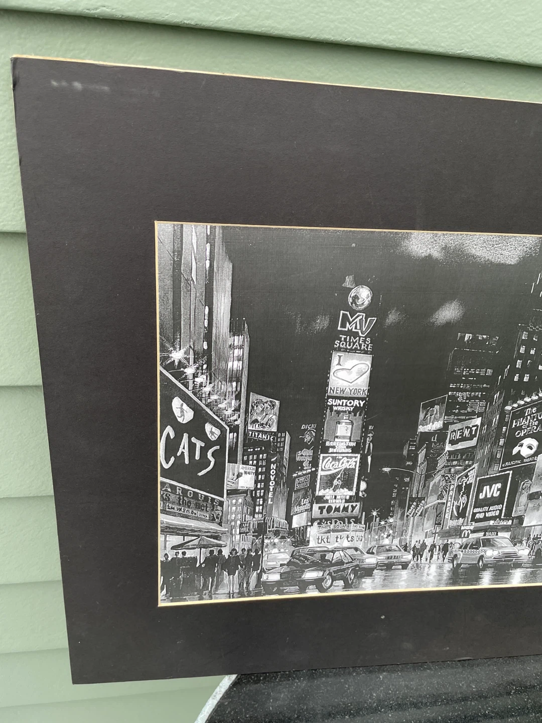 NYC Times Square night city scape print noir wall art - photo 4