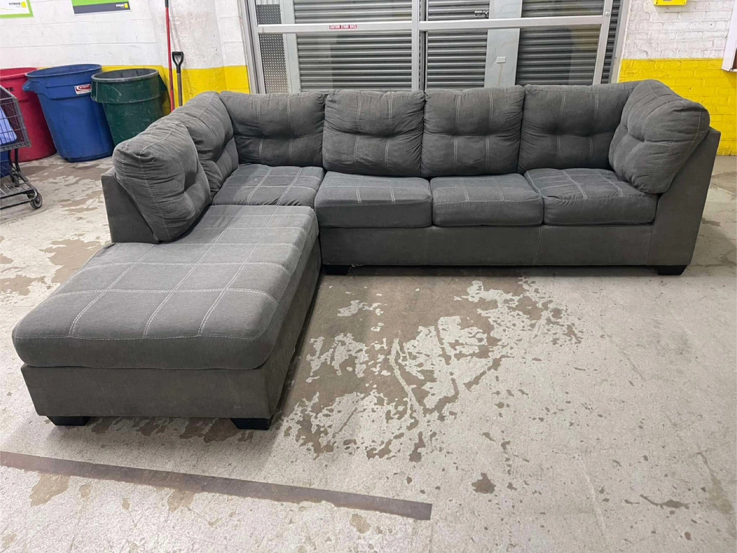 Gray Sectional Sofa with Chaise