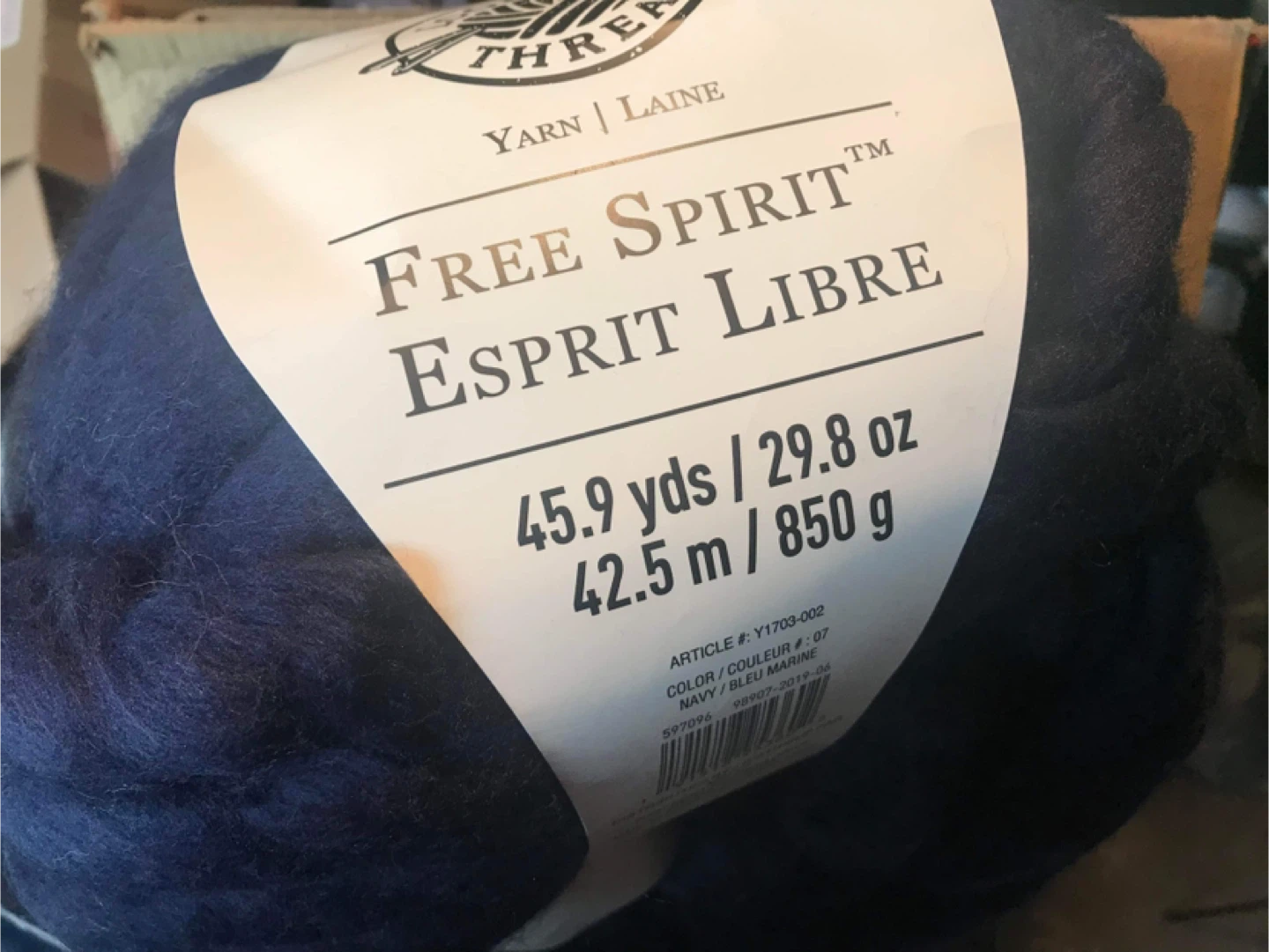 Loops & Threads Free Spirit Yarn | Navy and Grey x 6 - photo 2