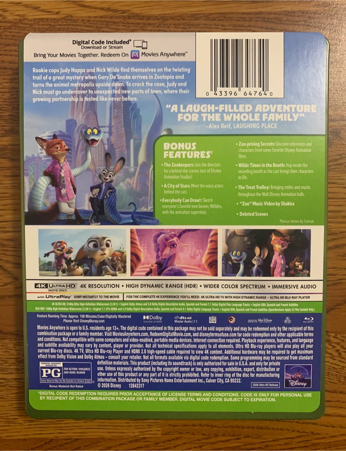 Zootopia 2 (LE Collectible Steelbook) 4K UHD Blu-ray Combo Pack - photo 2