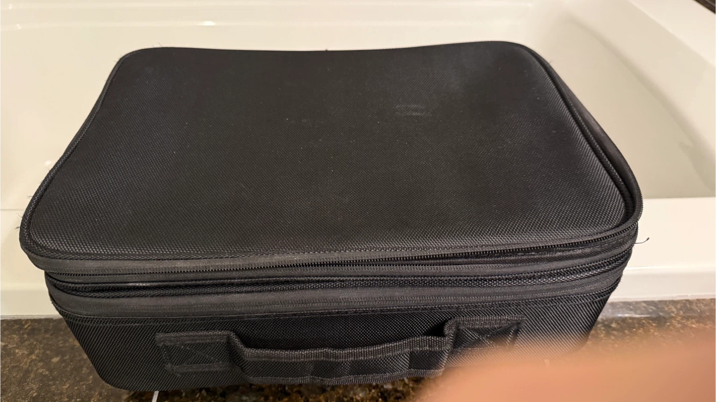 Black Cosmetic Train Case with Multiple Compartments - photo 2