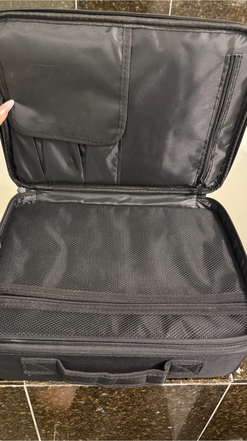 Black Cosmetic Train Case with Multiple Compartments - photo 3