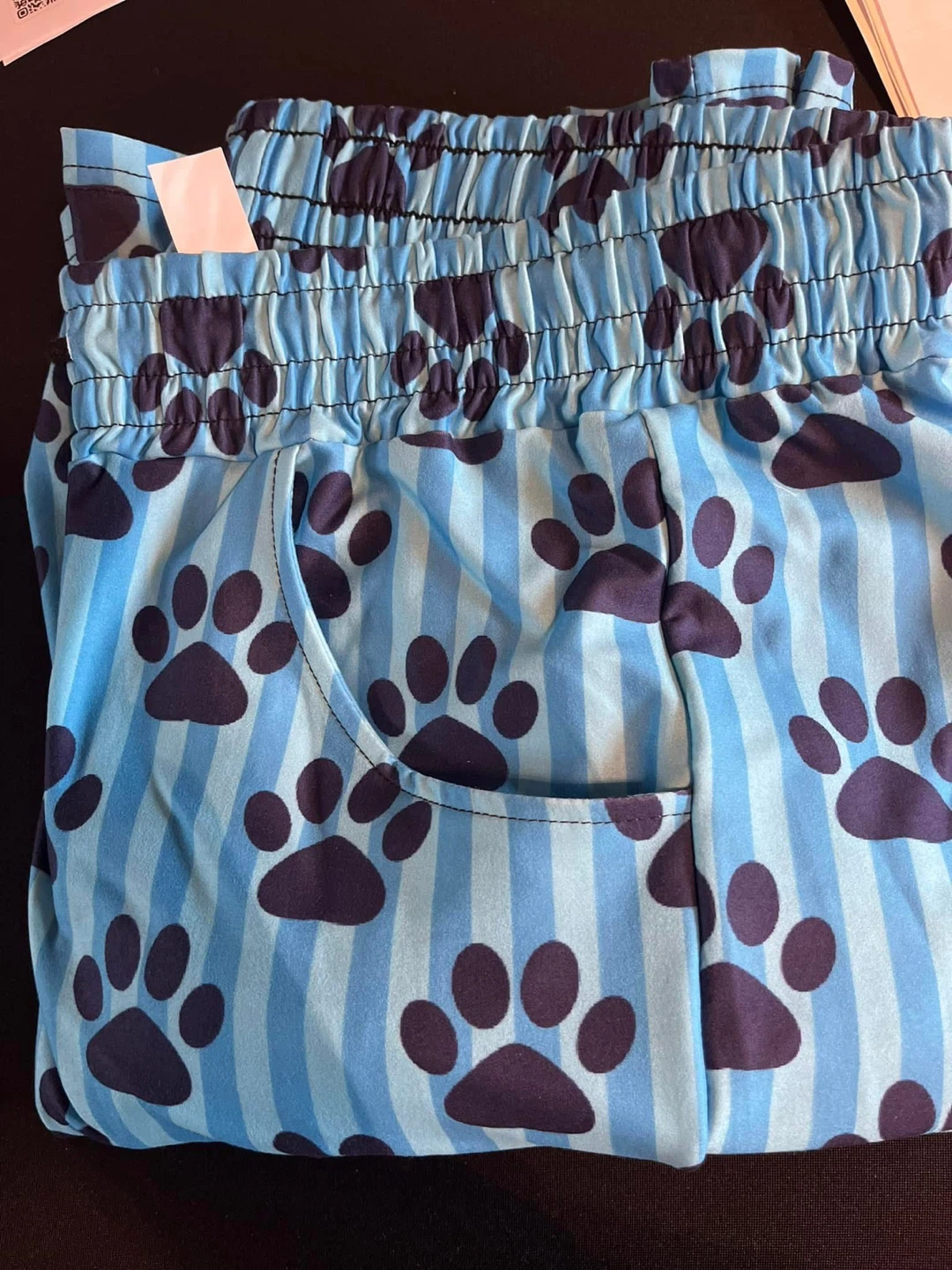 Blue Paw Print Pajama Pants - photo 2