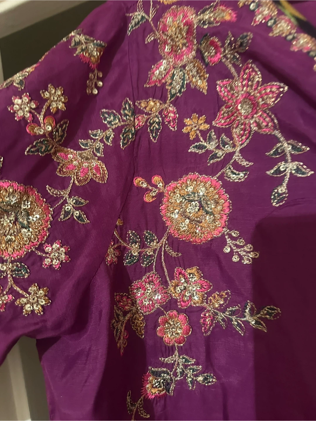 Embroidered Purple Kurti with Dupatta - photo 2