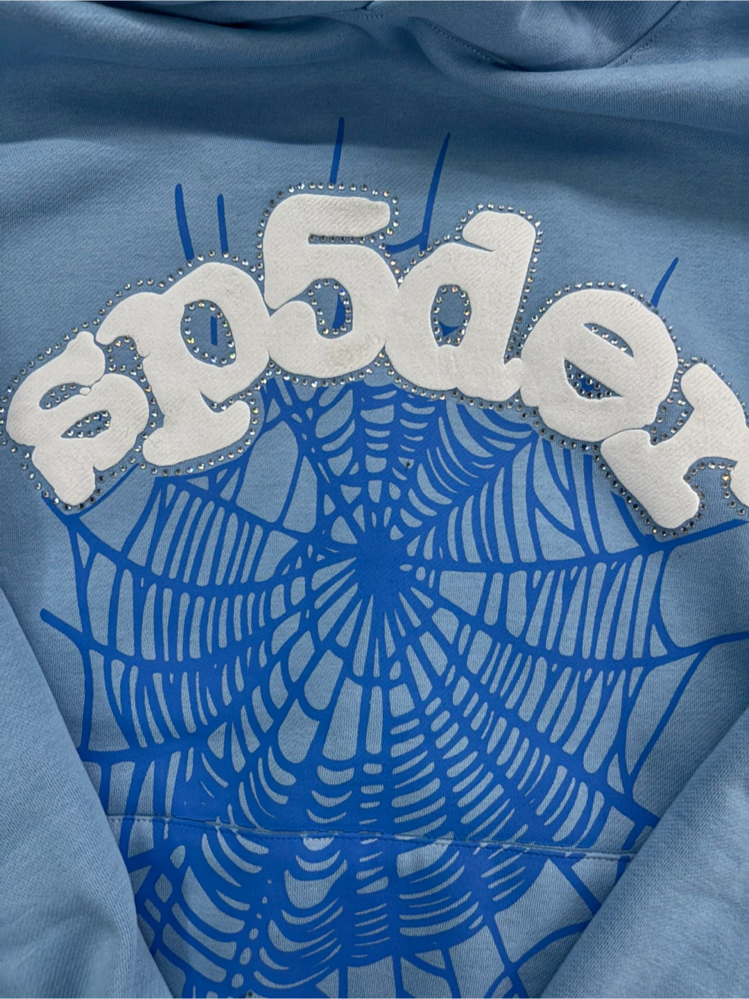 SP5DER Worldwide Spider Web Hoodie - Light Blue - photo 3