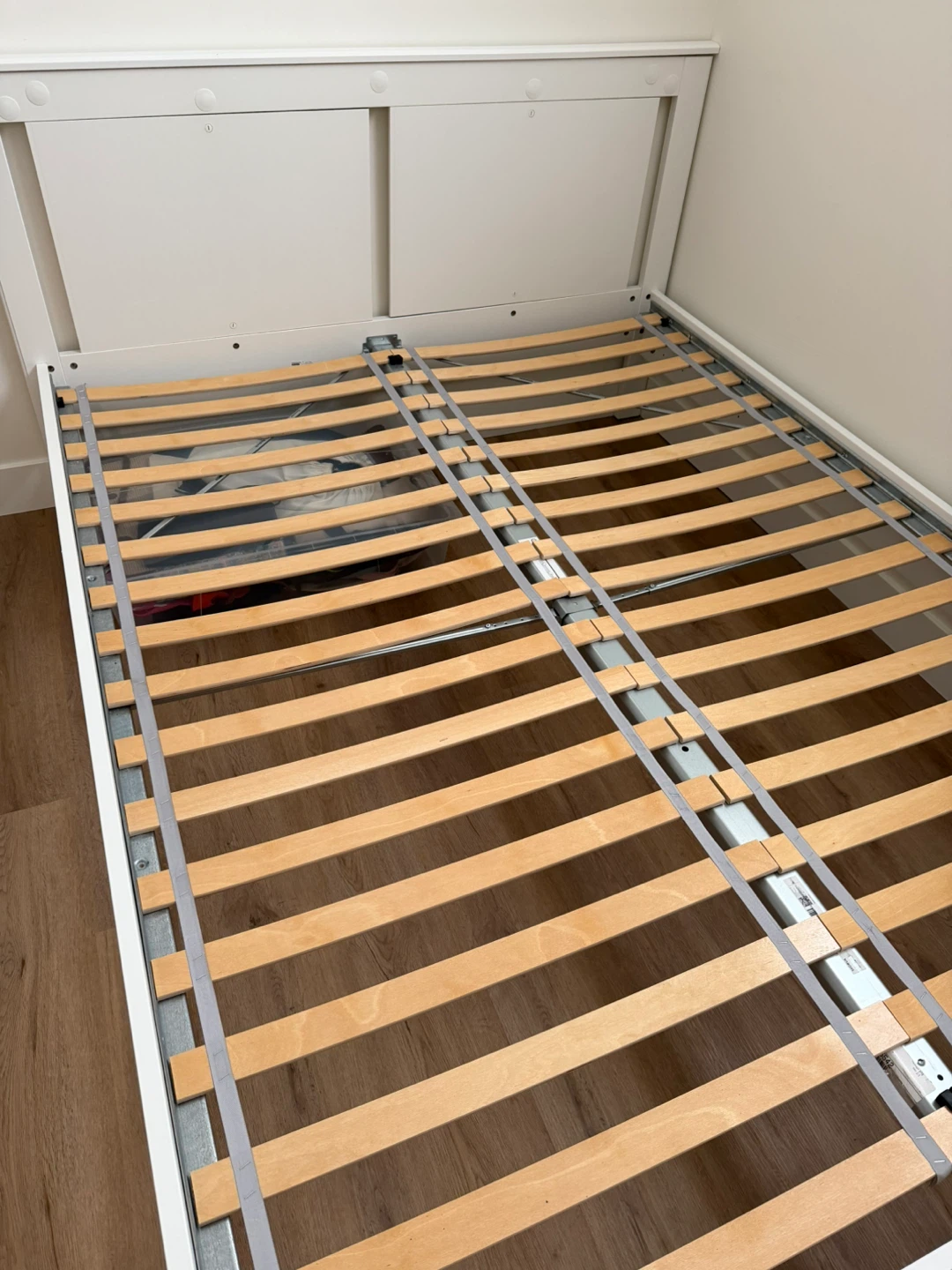 White Queen Bed Frame with Mattress - photo 3