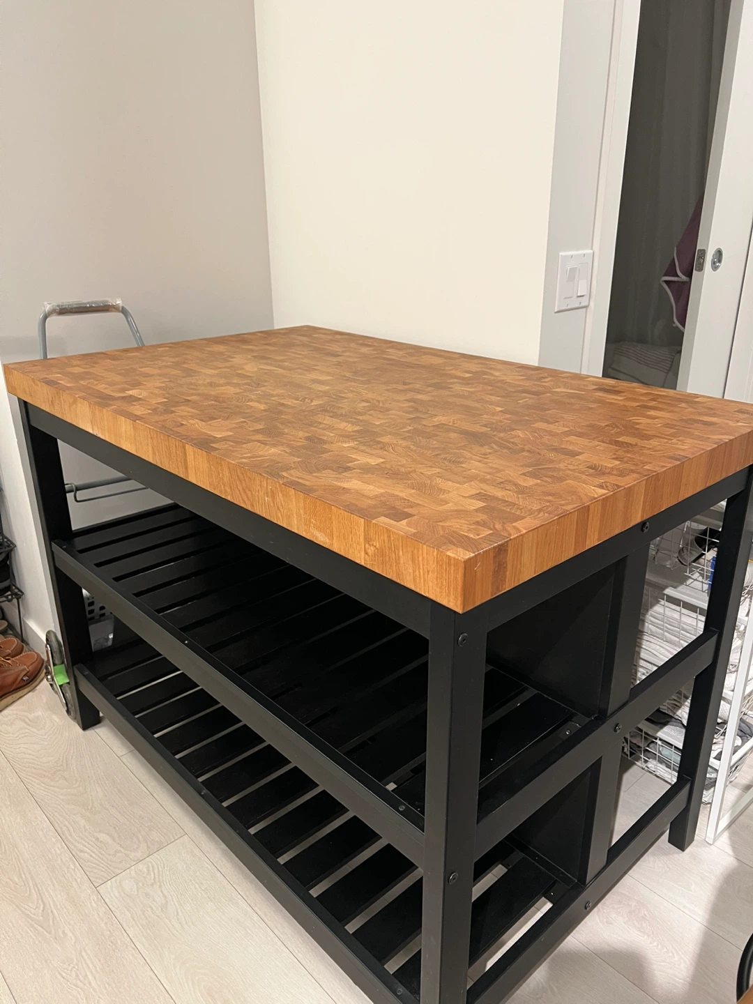 Ikea Oak Kitchen Island table - 126x79x90 cm - photo 3