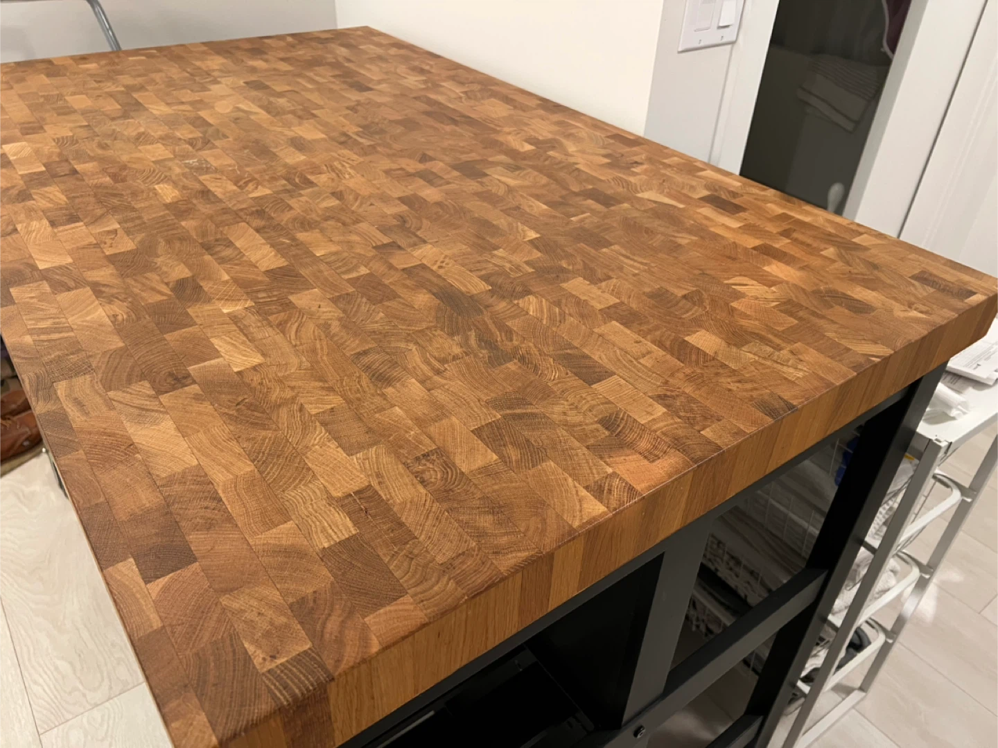 Ikea Oak Kitchen Island table - 126x79x90 cm - photo 5