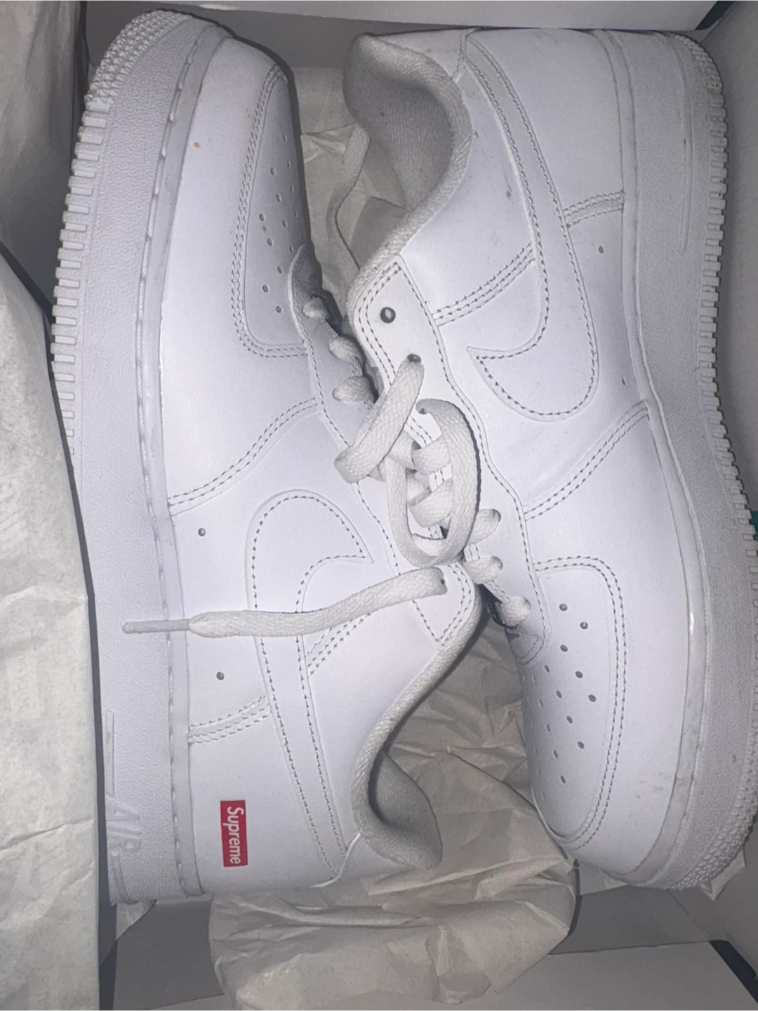Nike Air Force 1 Low Supreme White - photo 2