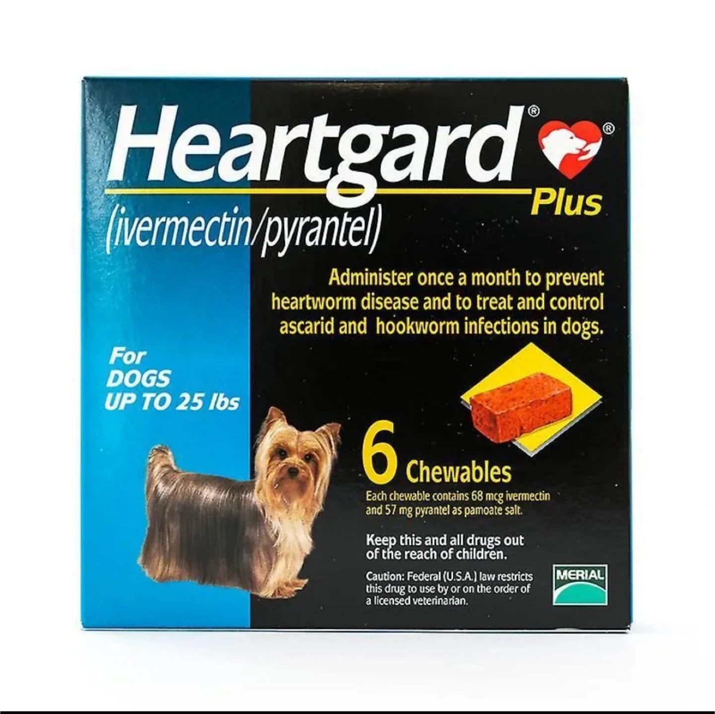 Heartgard Plus Chewables for Dogs (Up to 25 lbs) - 6 Count