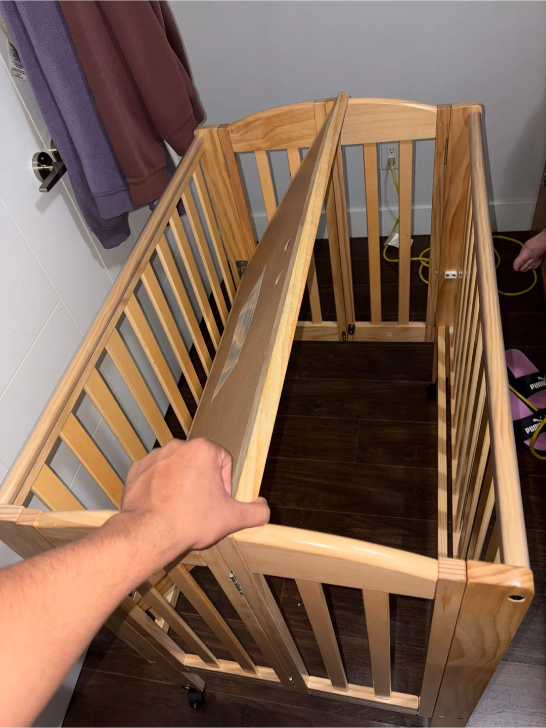 Wooden Baby Crib with Mattress - photo 3