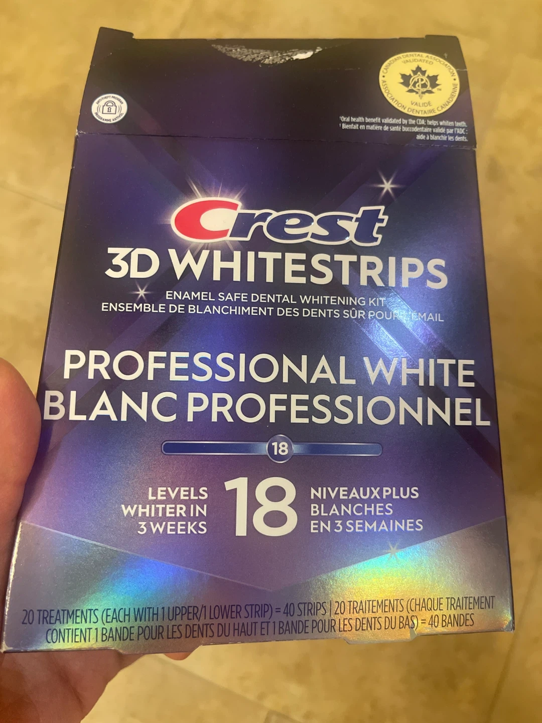 Crest 3D Whitestrips Professional White Dental Whitening Kit